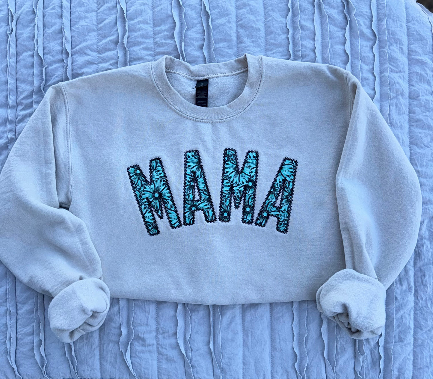 MAMA Tooled Leather Sweatshirt