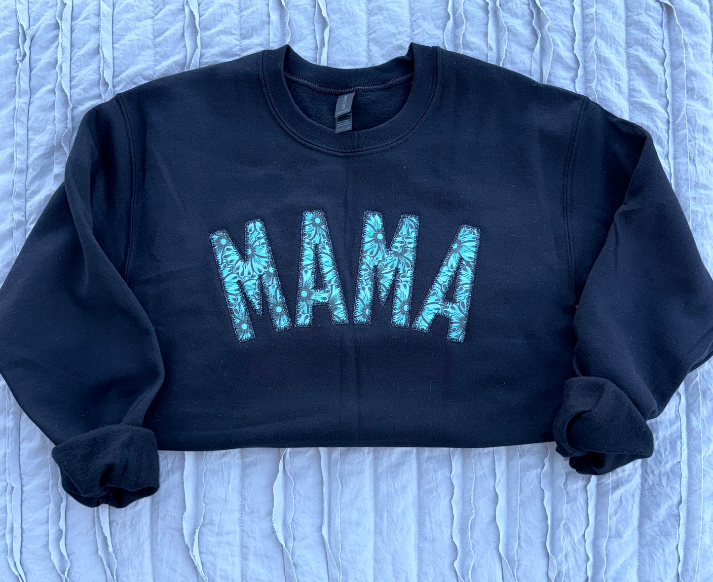 MAMA Tooled Leather Sweatshirt